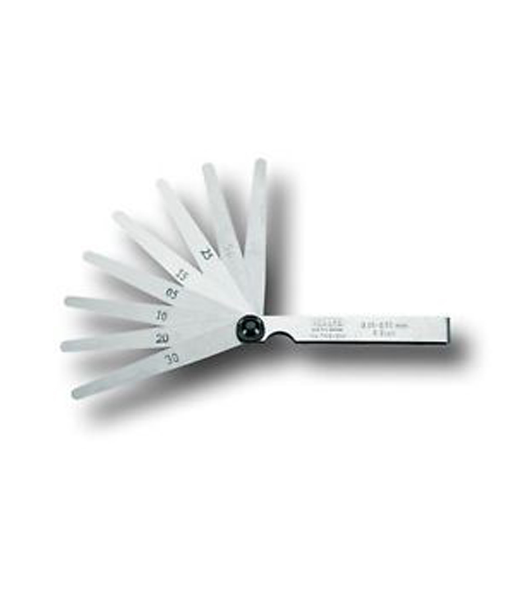 Gedore şup Feeler gauge set, fan pattern 0.03-0.10 mm